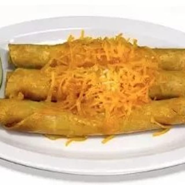 3 Rolled Tacos with Cheese.